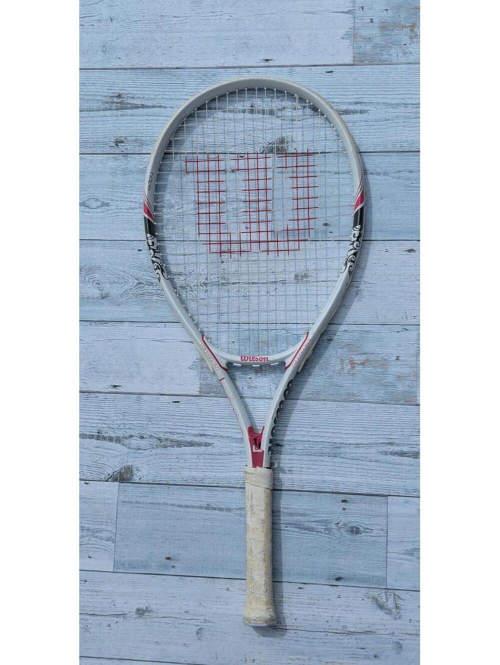 Wilson Hope Tennis Racquet Pink White 4 1/8" L1 W/ Stop Shock Pads